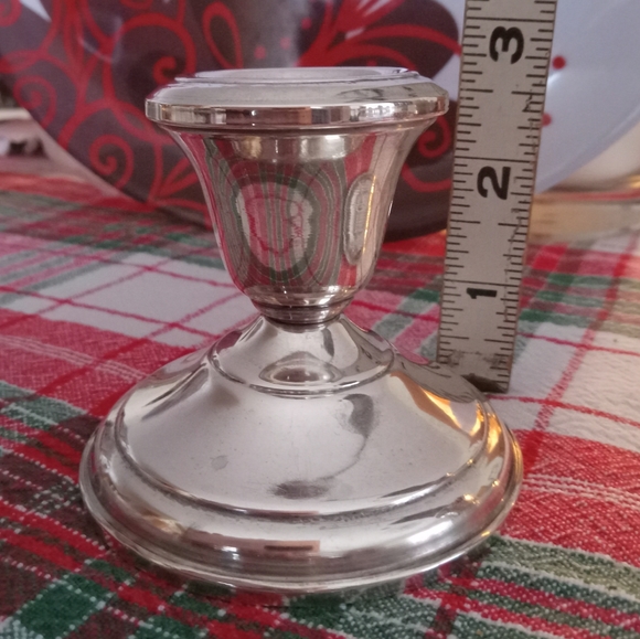 Antique Sterling Silver Candlestick Holders 925 Weighted - Picture 15 of 15